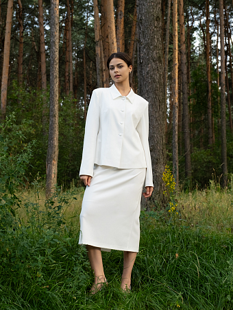 Белая юбка прямого кроя lady in white