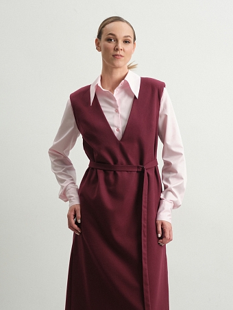 Бордовый сарафан Tulip