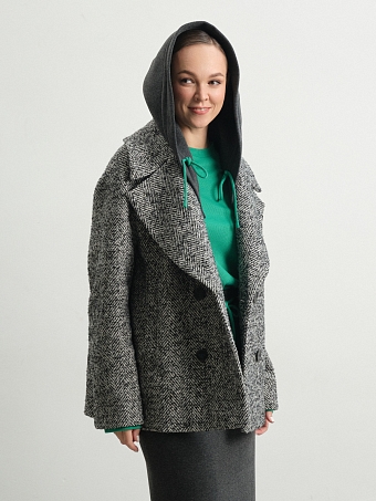 Полупальто с капюшоном Crocus