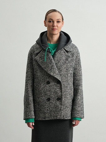 Полупальто с капюшоном Crocus