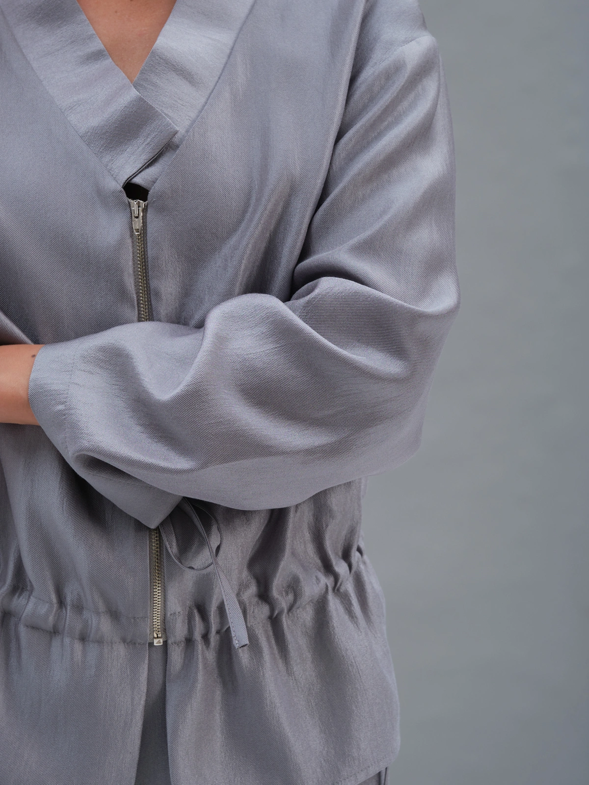 Серебряный бомбер на кулиске Selene