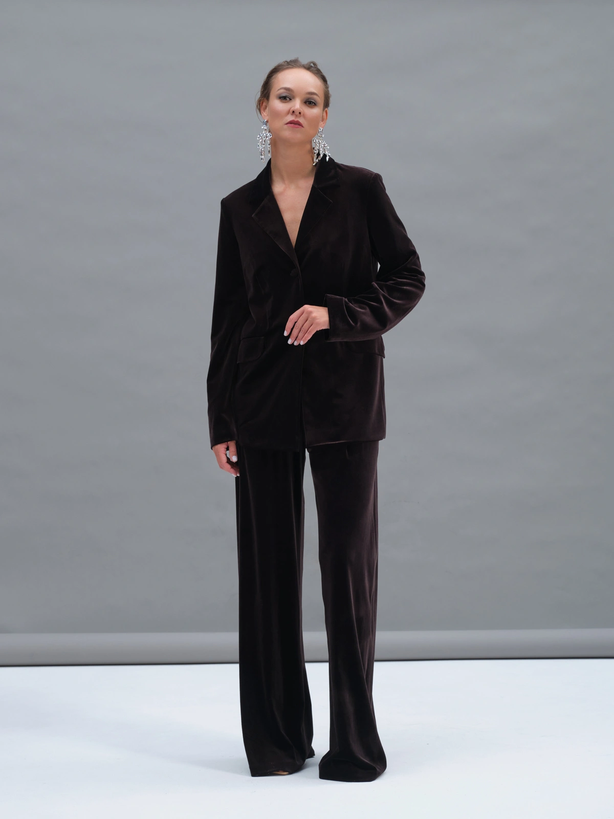 Бархатные прямые брюки Calliope