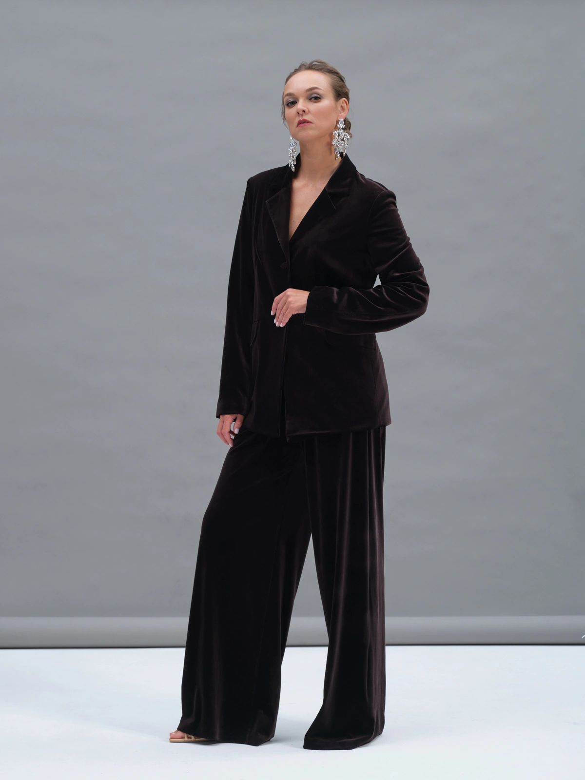 Бархатные прямые брюки Calliope