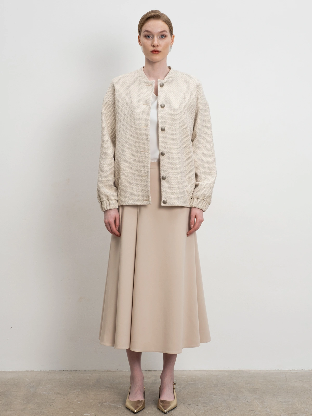 Юбка годе в оттенке слоновая кость