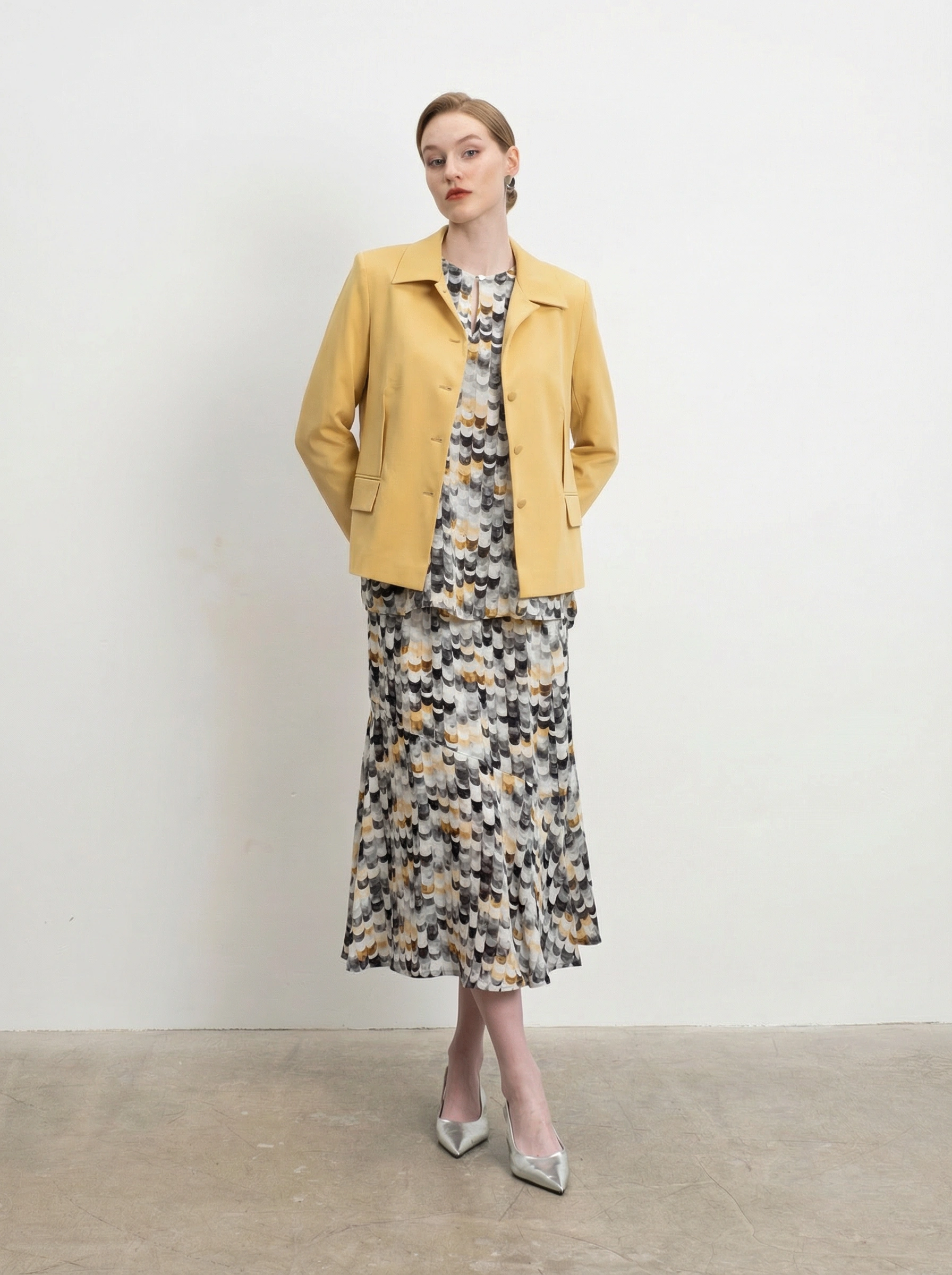 Юбка годе с принтом «ракушка»