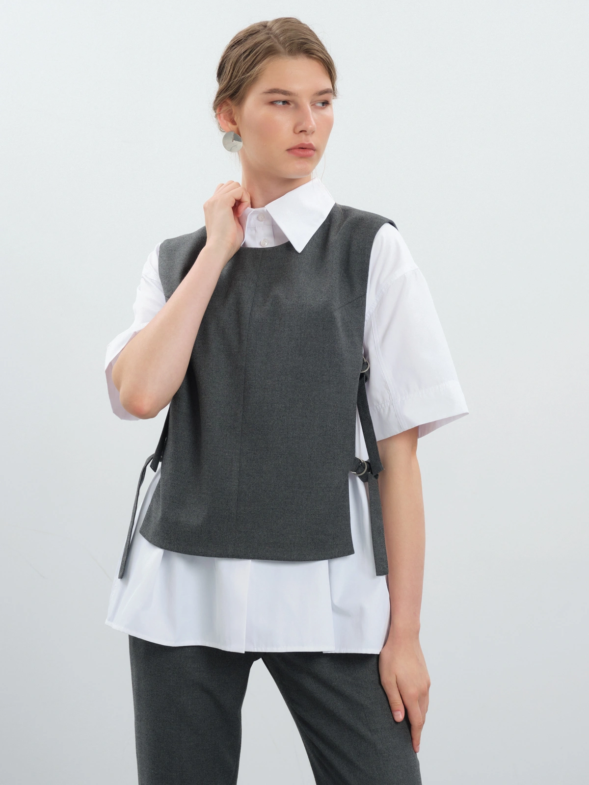 Рубашка оверсайз с коротким рукавом