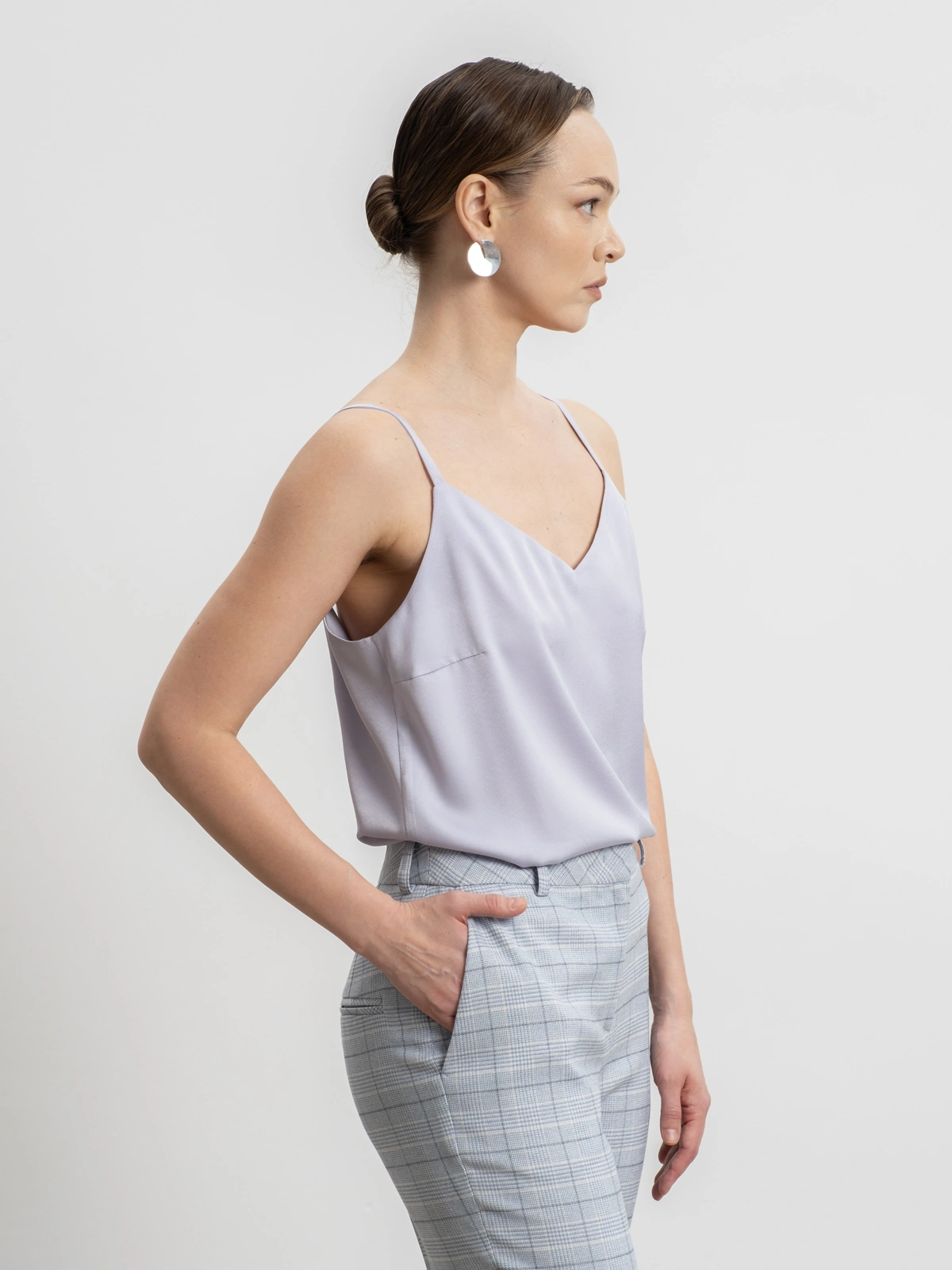 Серый топ на бретелях new