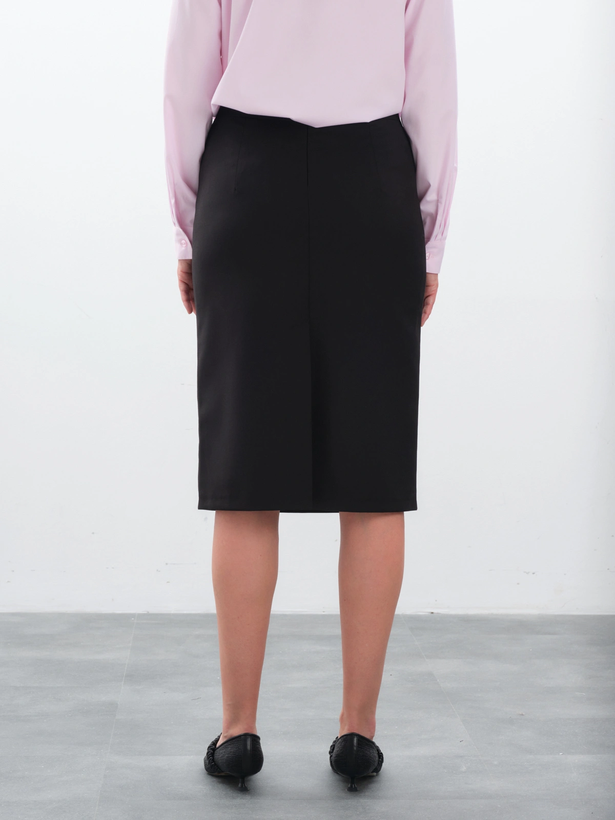 Юбка миди черная