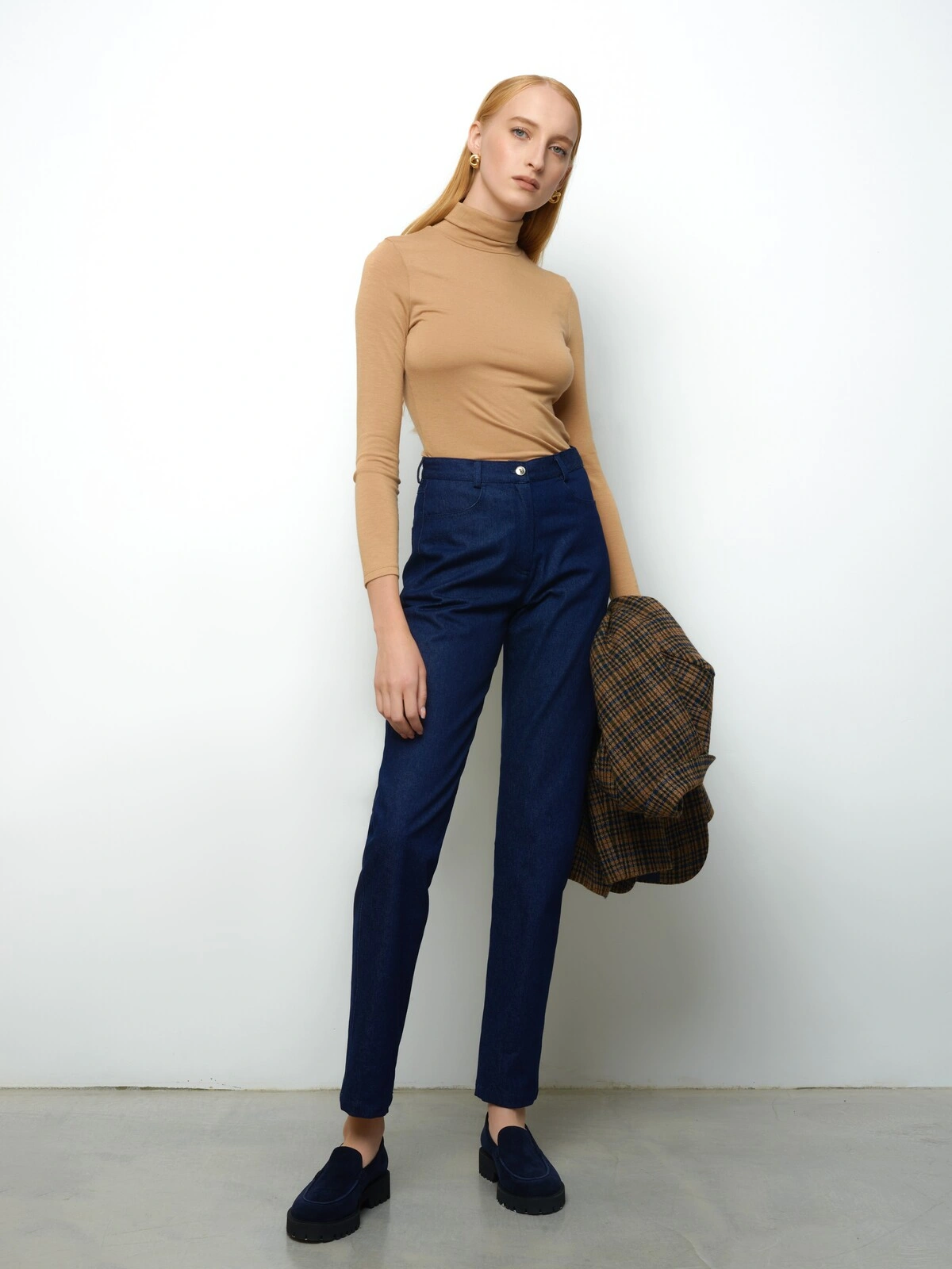 Синие джинсы Mom's