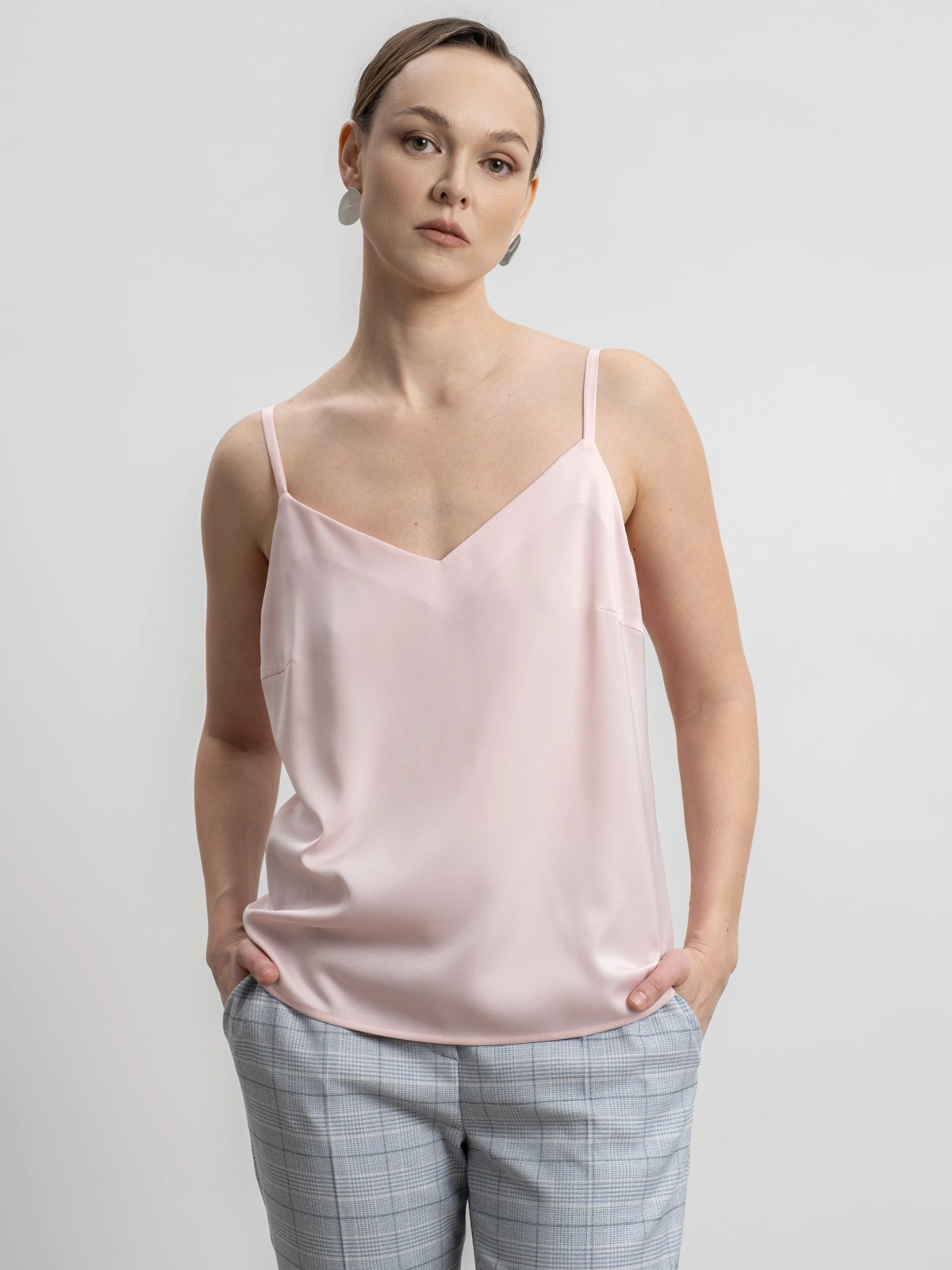 Розовый топ на бретелях new