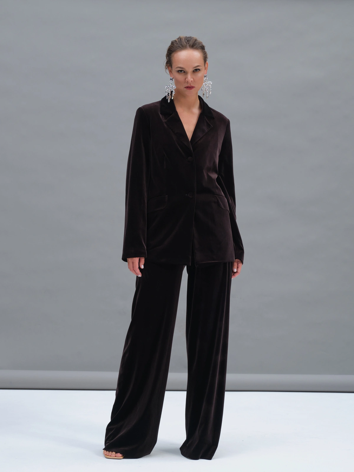 Бархатные прямые брюки Calliope