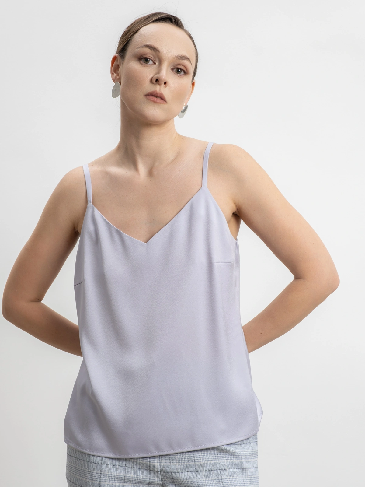 Серый топ на бретелях new