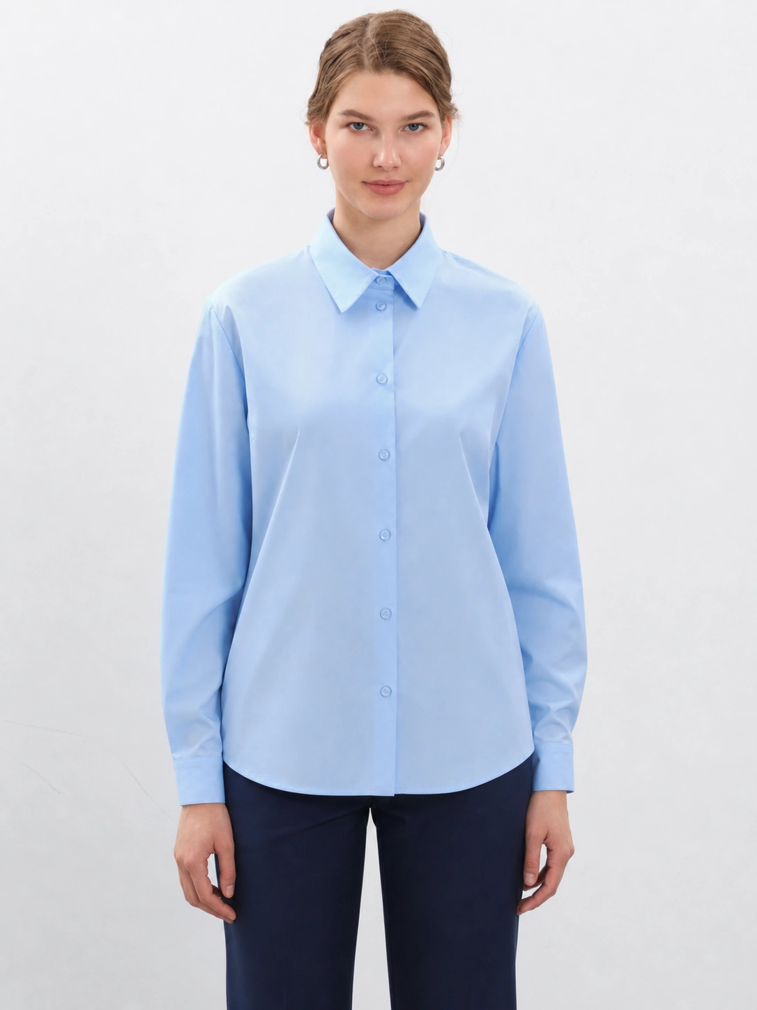 Классическая голубая рубашка Bamboo