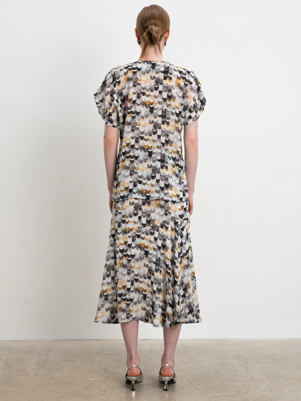 Юбка годе с принтом «ракушка»