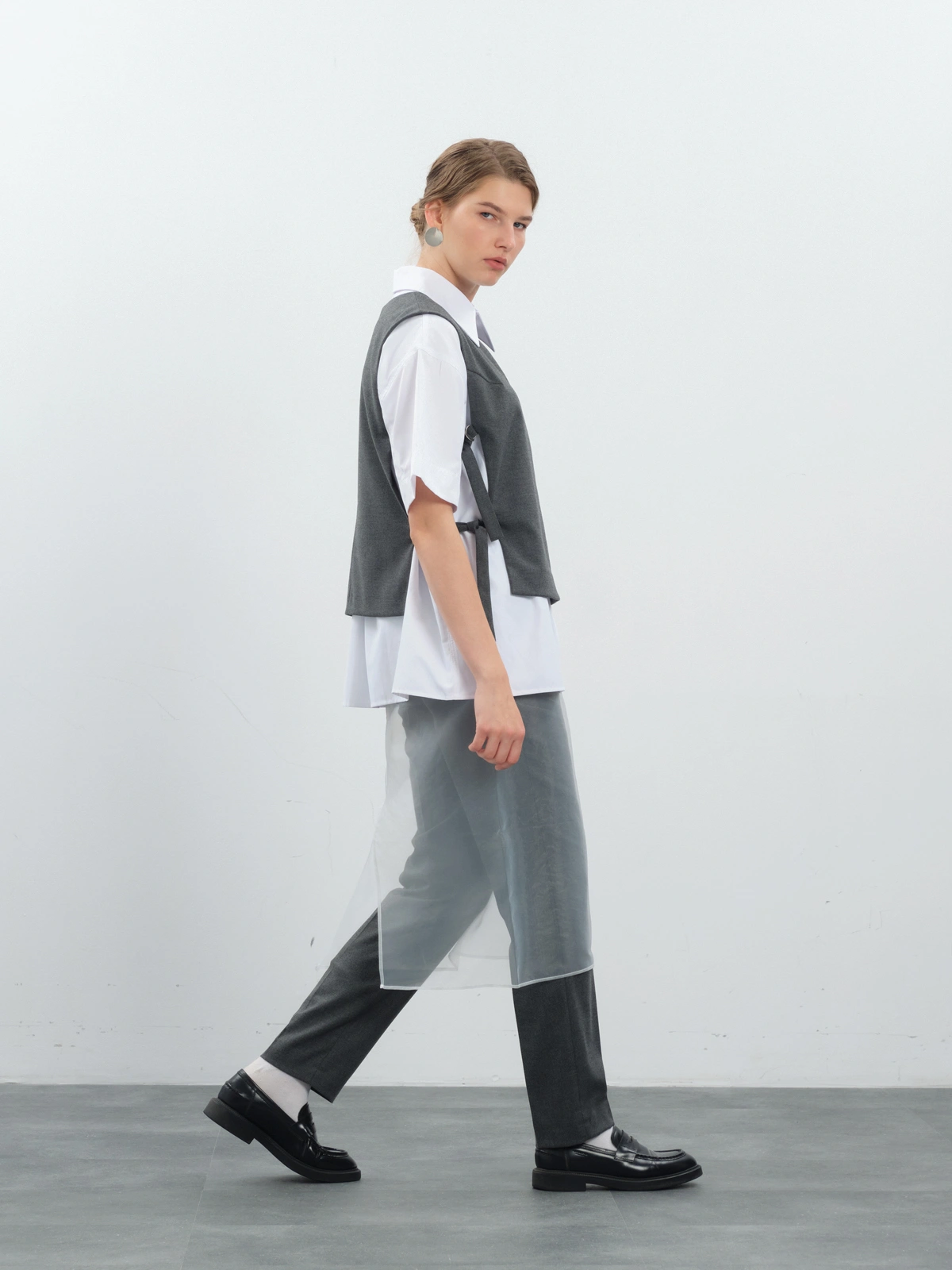 Молочная юбка из органзы