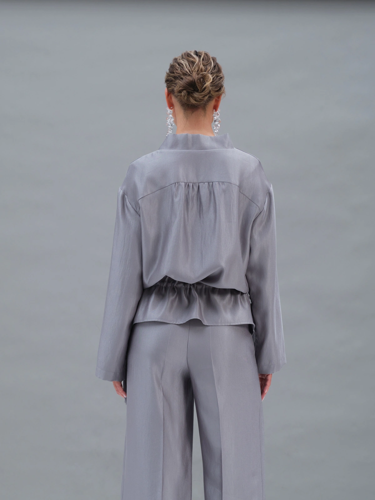 Серебряный бомбер на кулиске Selene