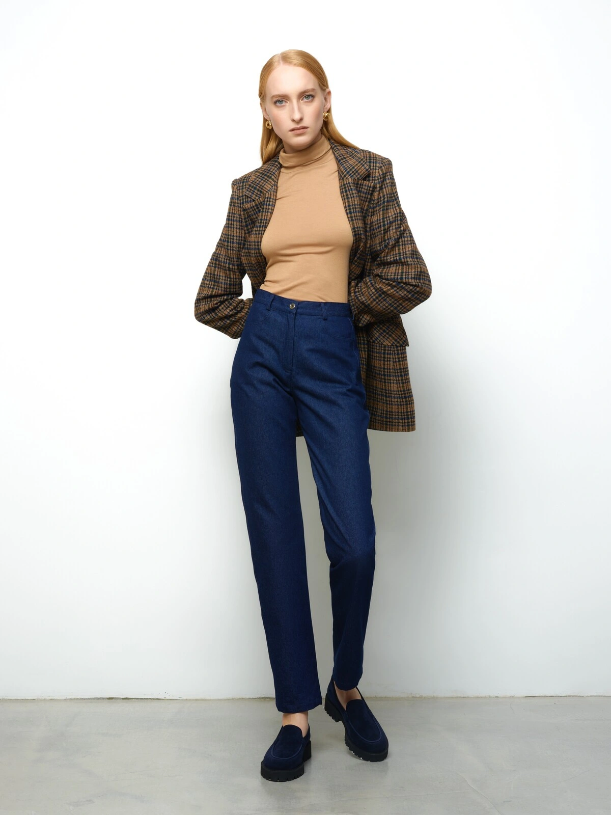 Синие джинсы Mom's