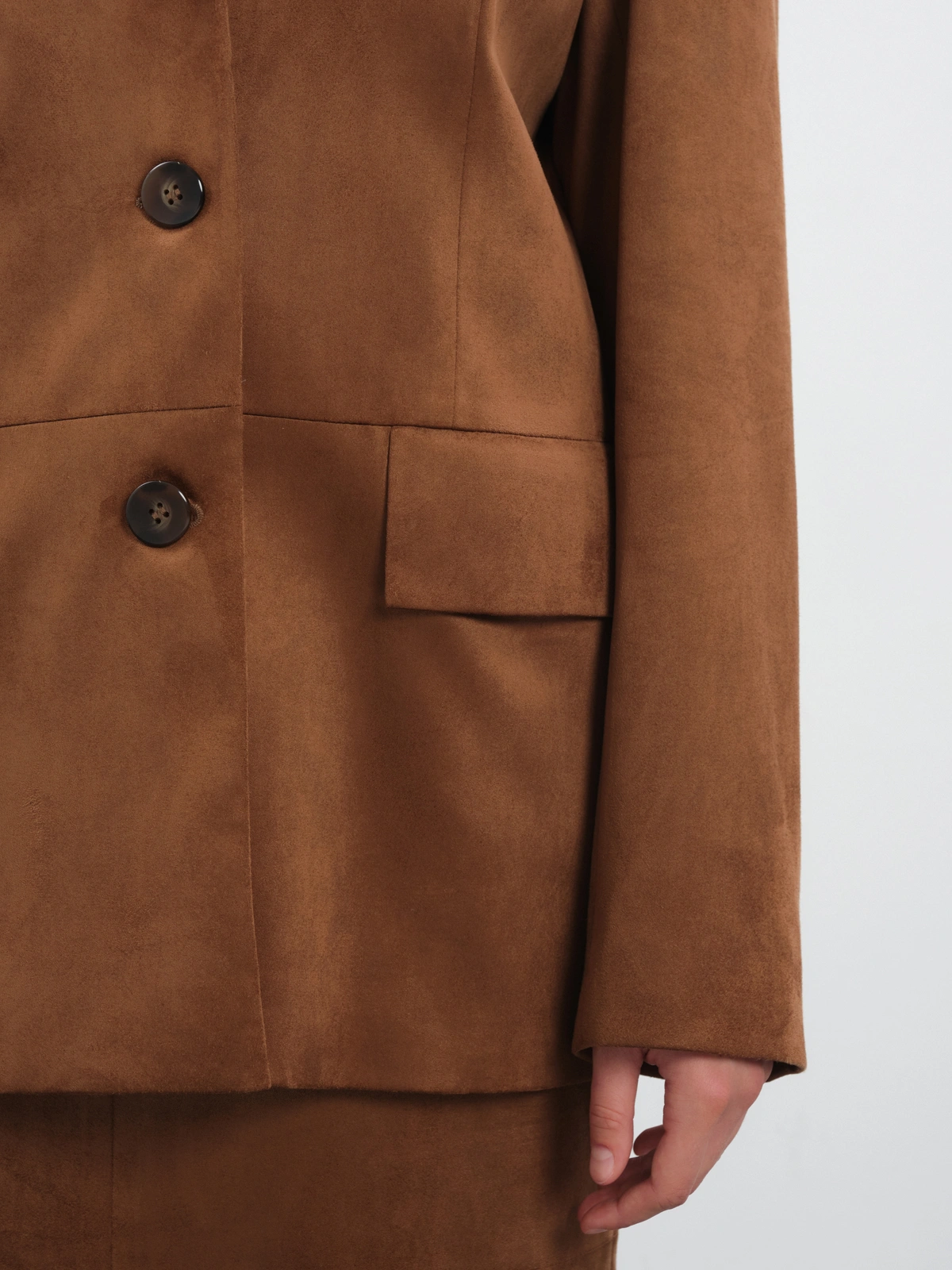 Замшевый терракотовый жакет