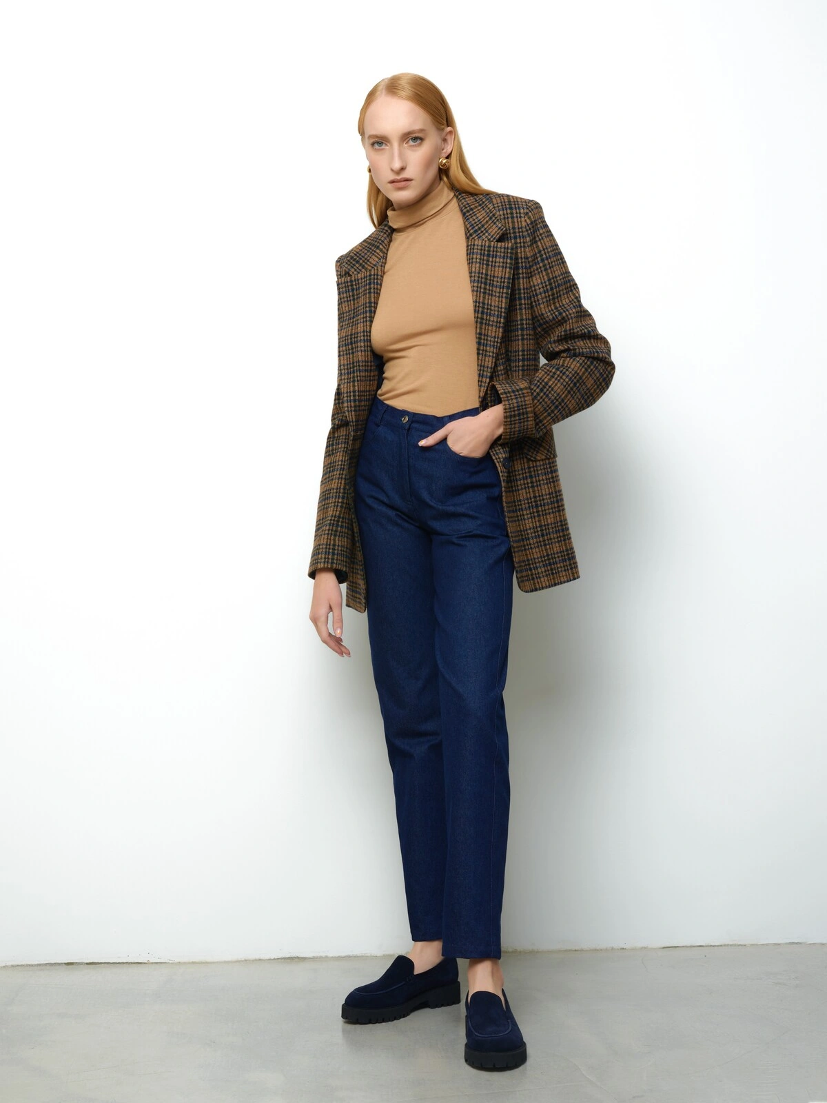 Синие джинсы Mom's