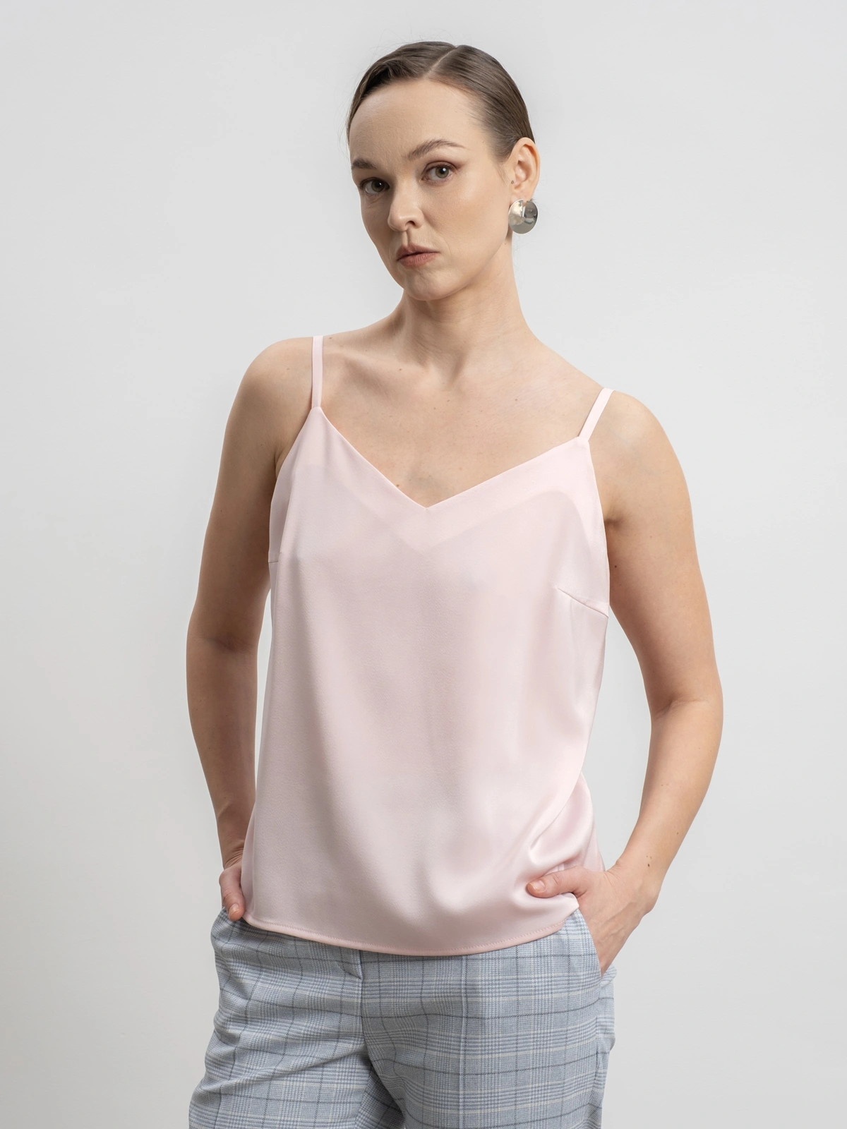 Розовый топ на бретелях new