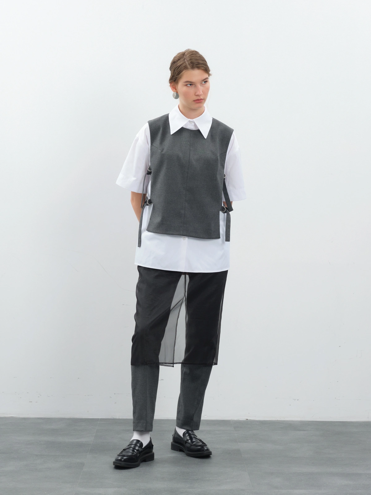 Черная юбка из органзы