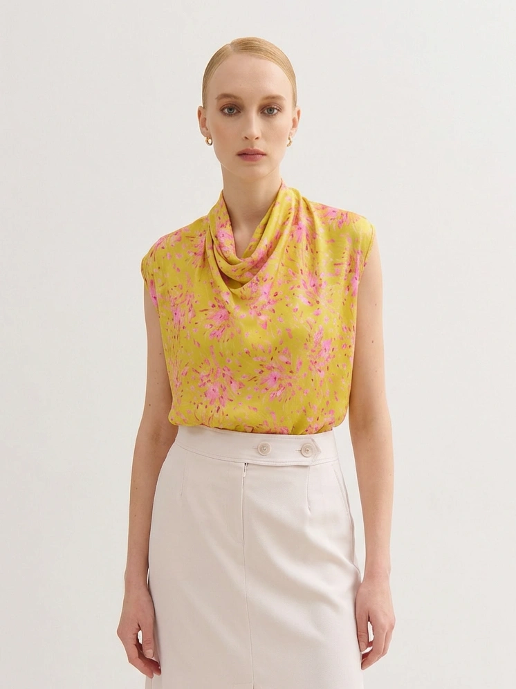 Топ с цветочным принтом