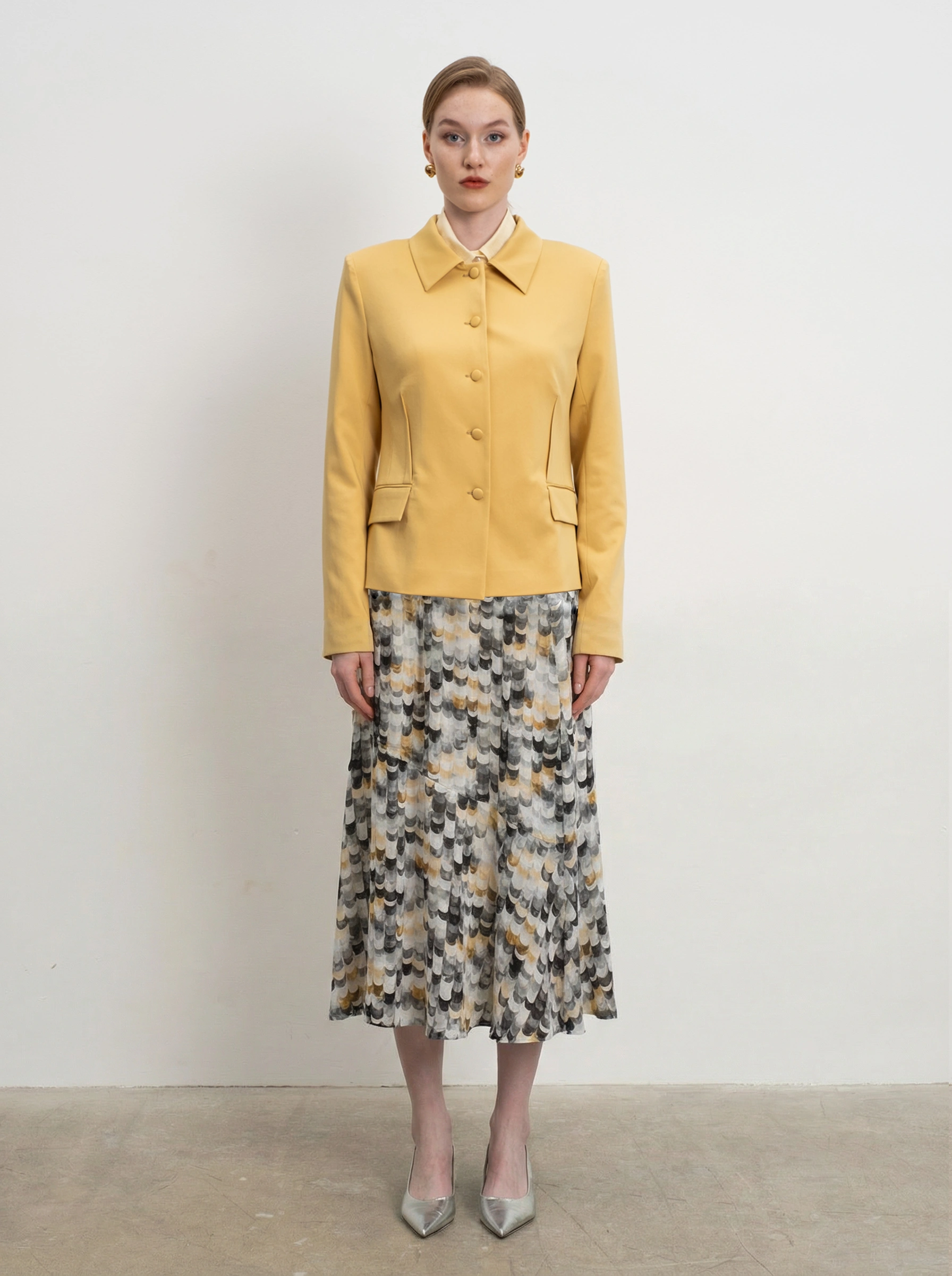 Юбка годе с принтом «ракушка»