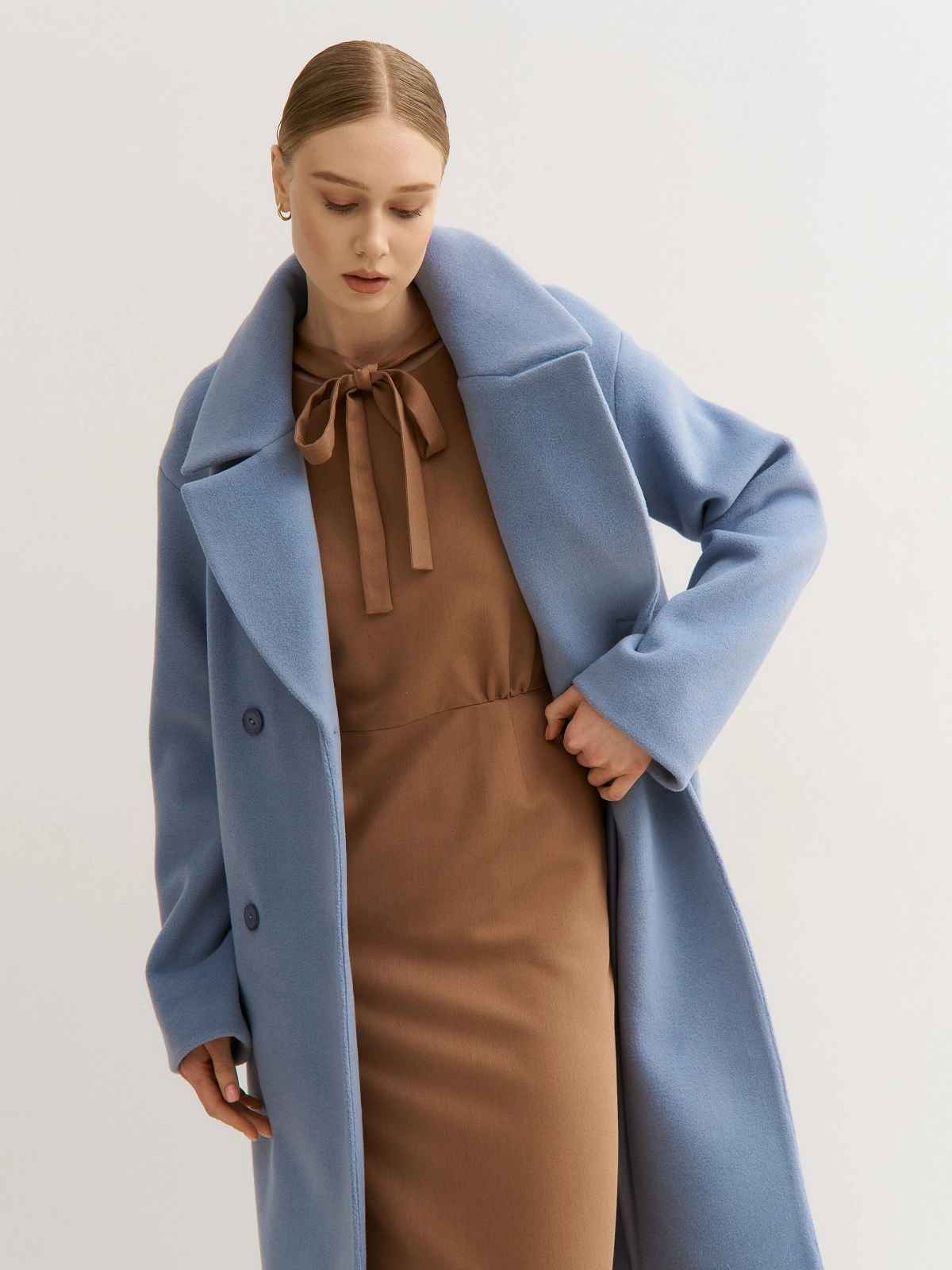 Голубое пальто - кокон
