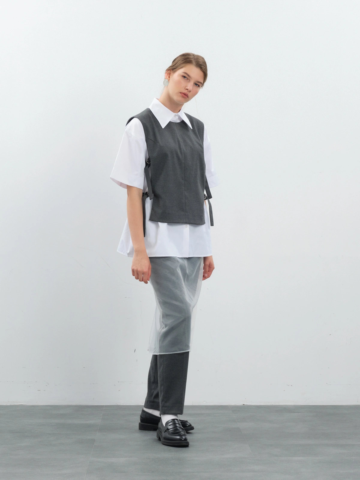 Молочная юбка из органзы