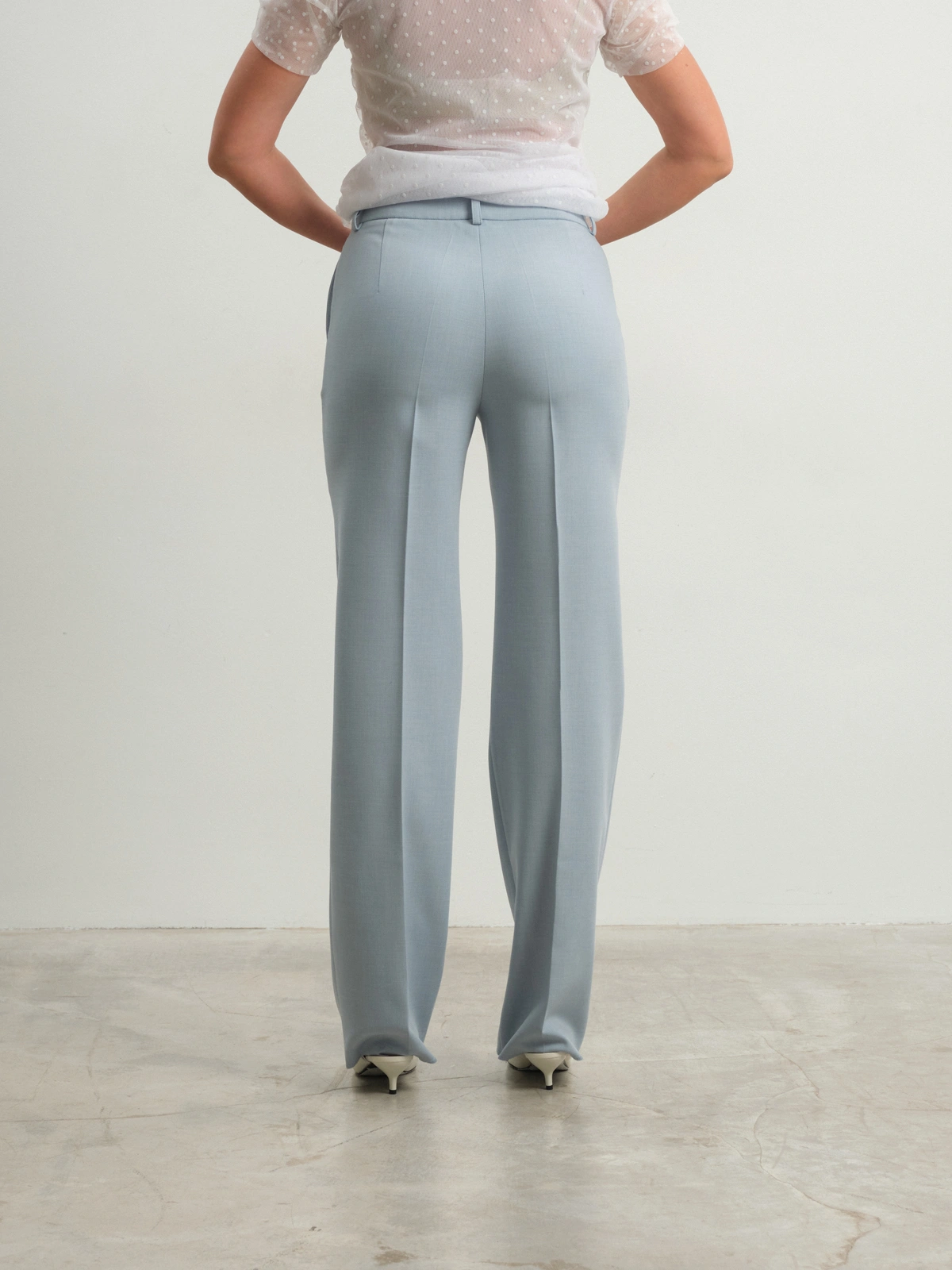 Голубые прямые брюки Allure