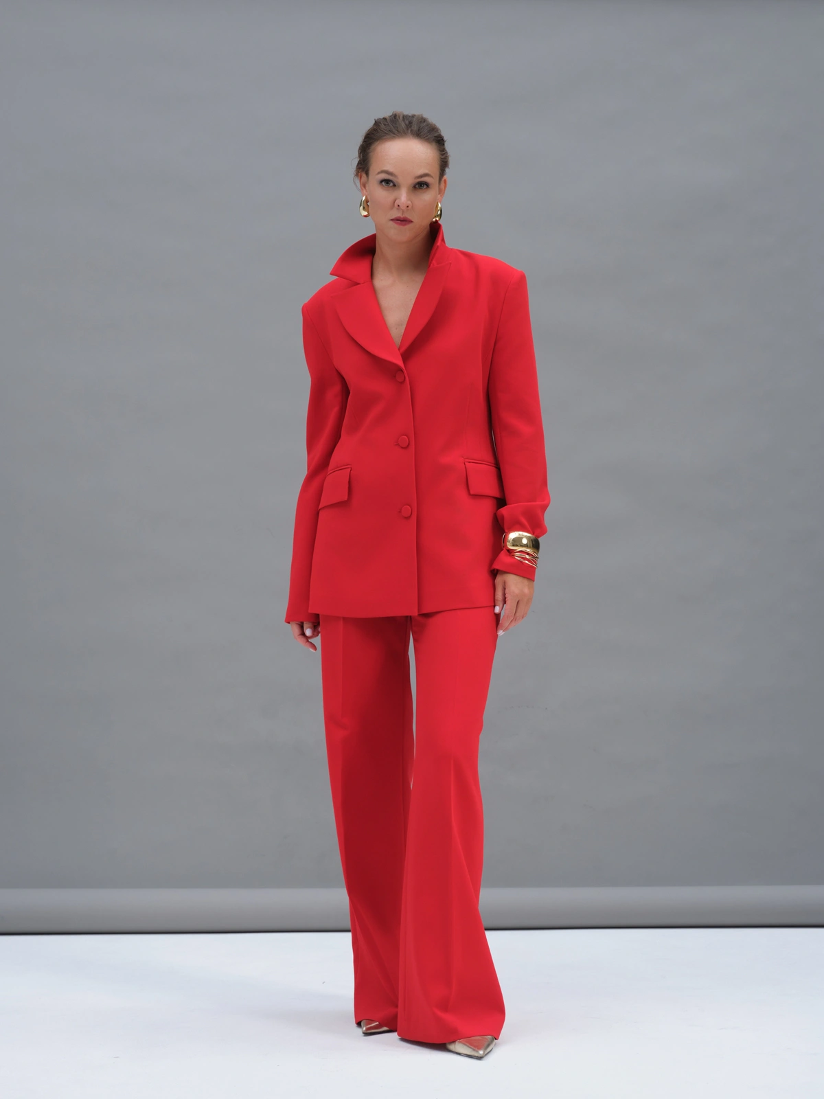 Красный силуэтный жакет Aphrodite