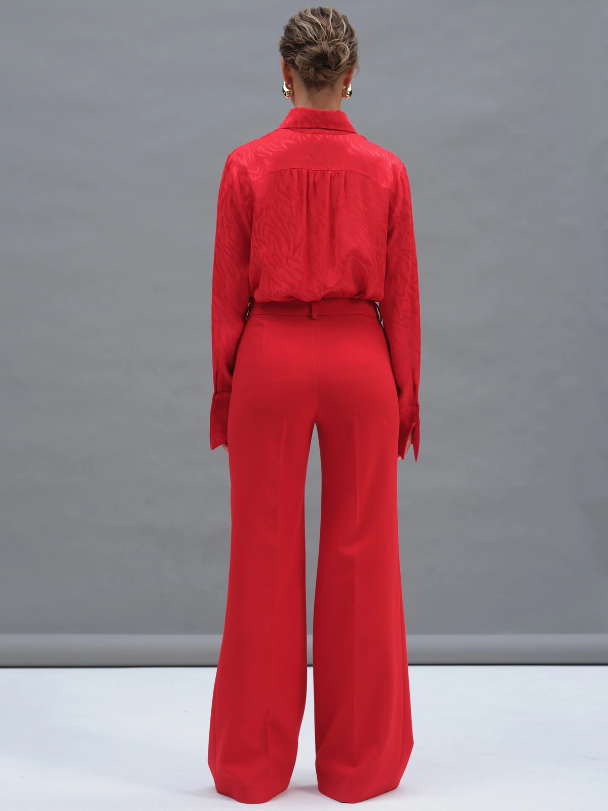 Красные расклешенные брюки Aphrodite