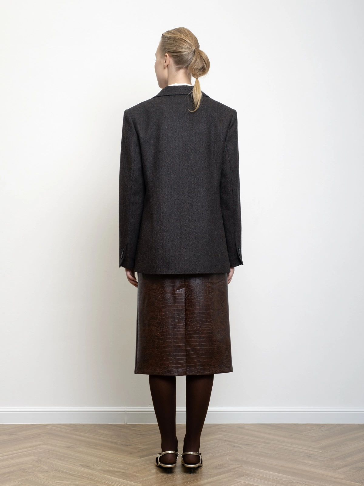 Шоколадный моножакет в елочку