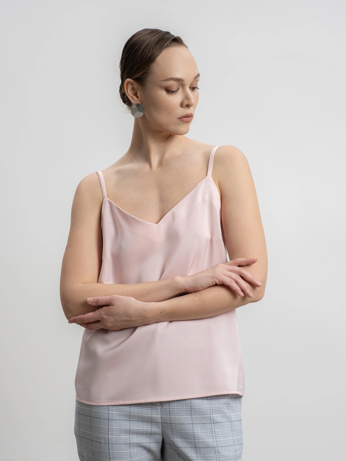 Розовый топ на бретелях new