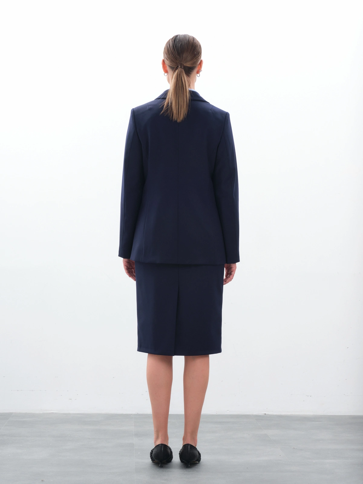 Юбка миди синяя