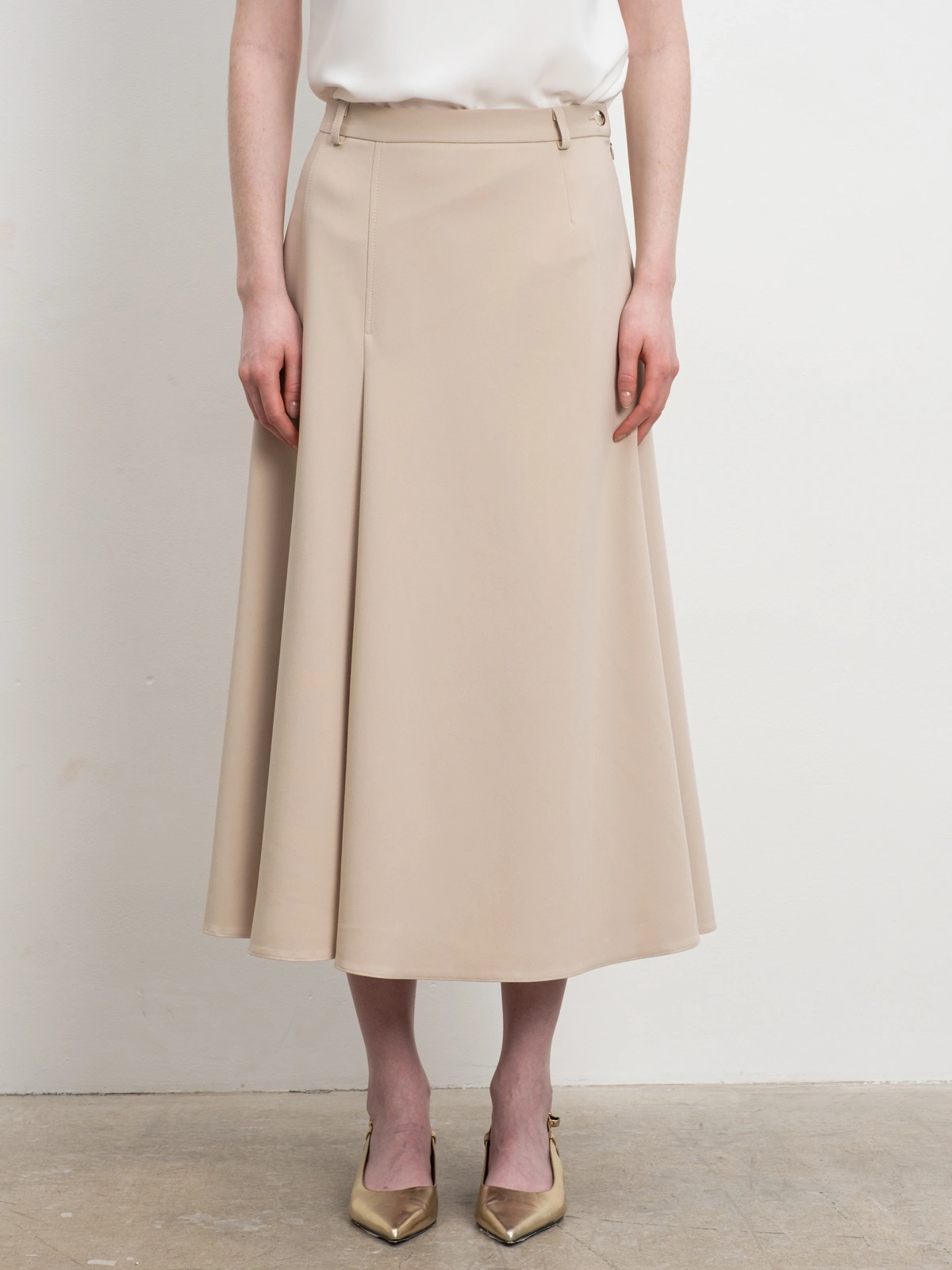 Юбка годе в оттенке слоновая кость