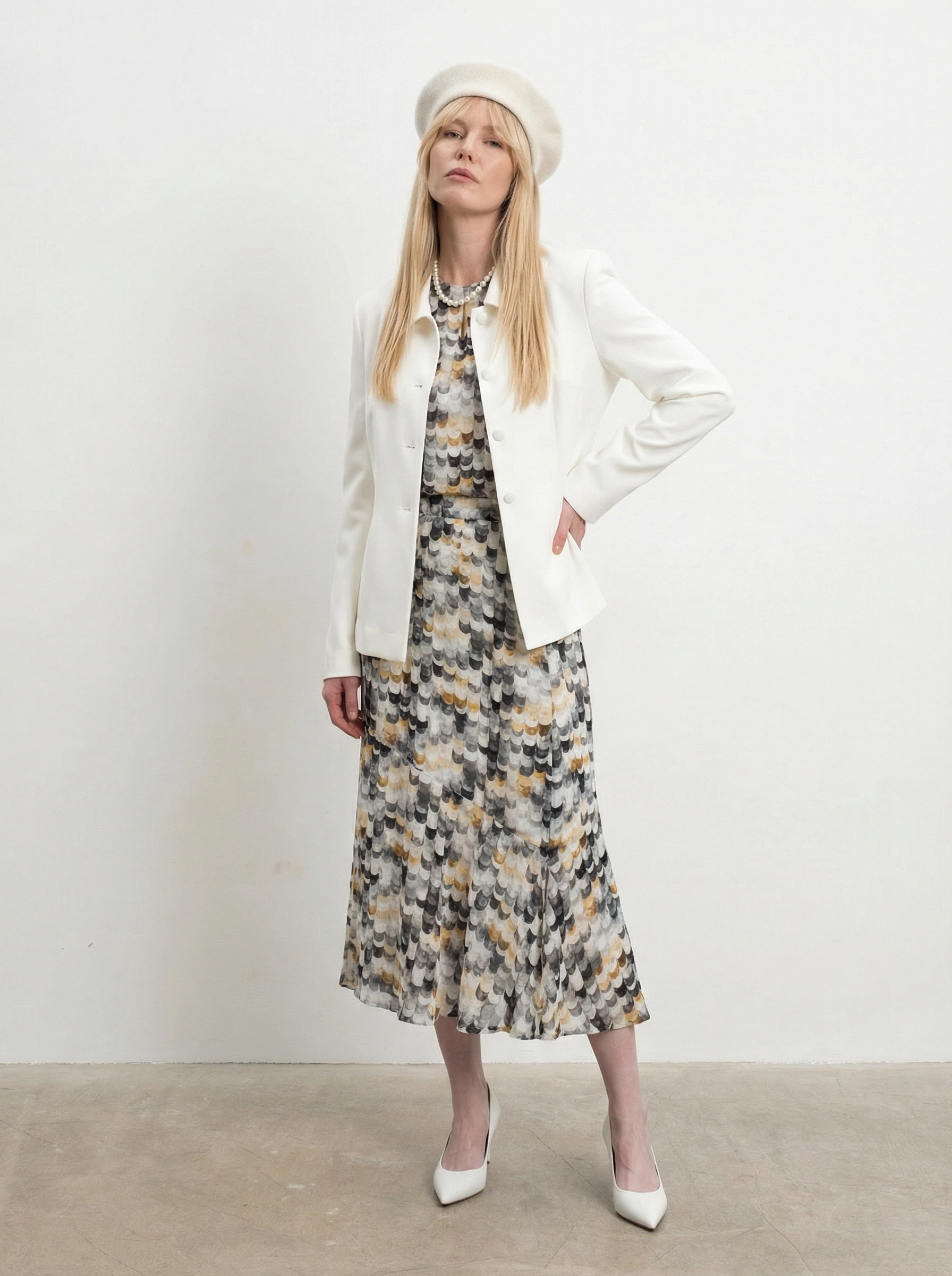 Юбка годе с принтом «ракушка»