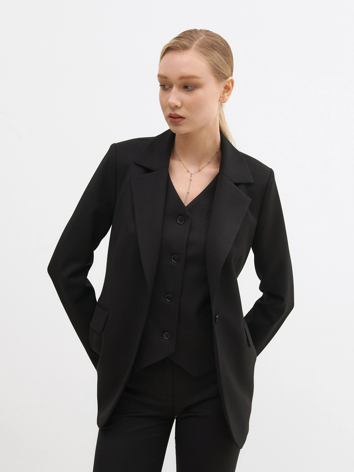 Черный классический жакет new