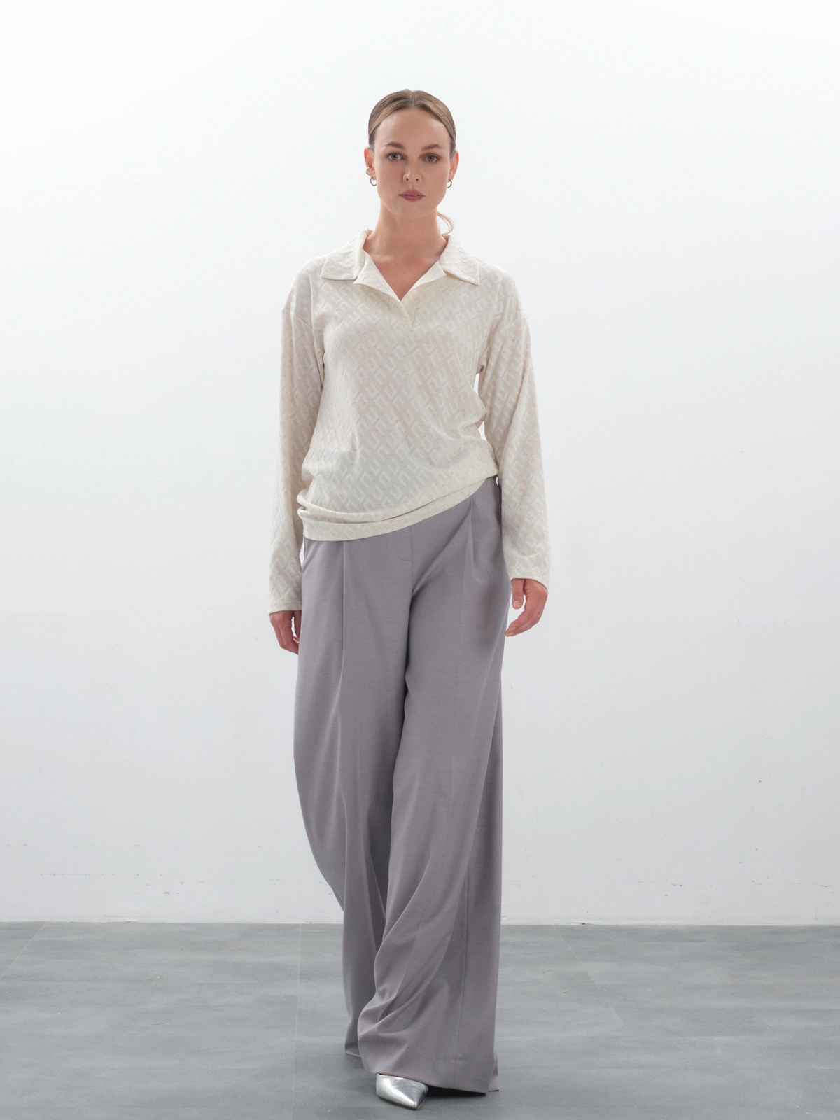 Брюки широкие серые hedonist