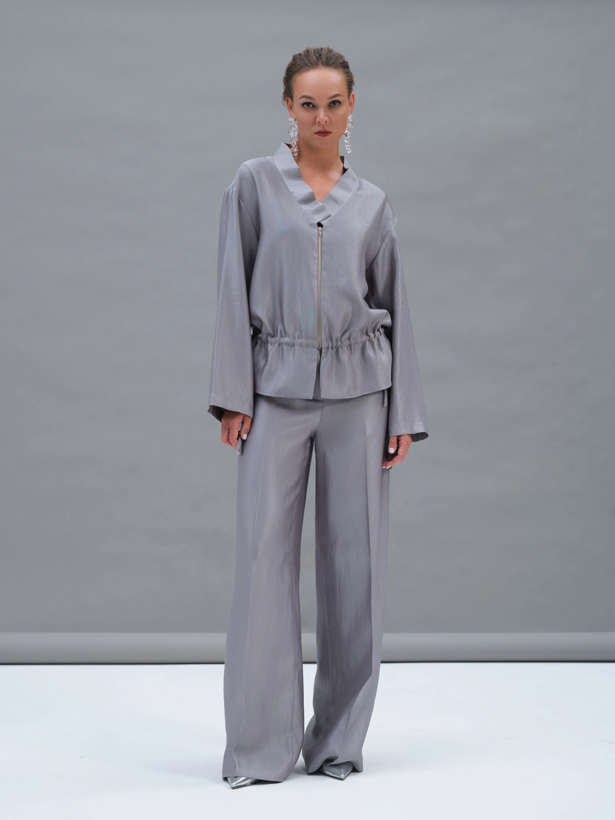 Серебряные брюки Selene