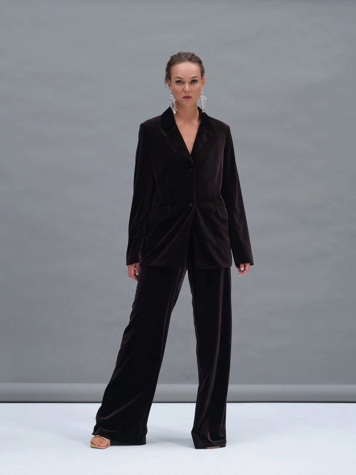 Бархатные прямые брюки Calliope