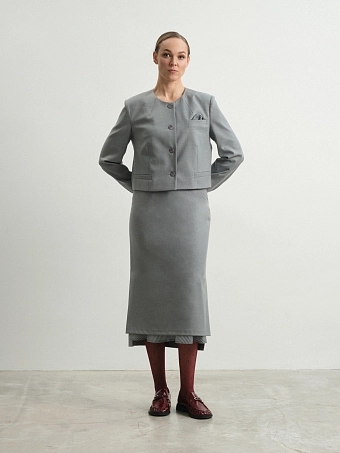 Юбка с воланом в полоску Viola