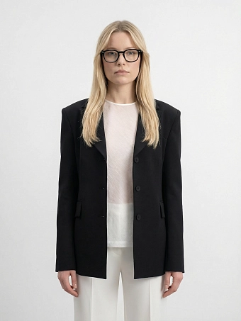 Черный силуэтный жакет black swan