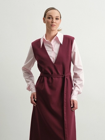 Бордовый сарафан Tulip