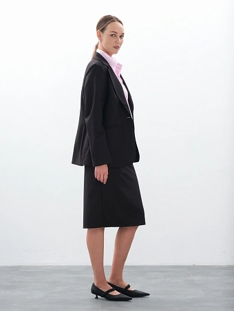 Юбка миди черная