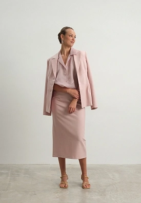 Розовая прямая юбка Charm