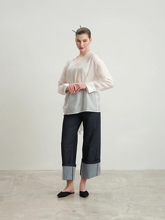 Синие брюки из денима Rawness