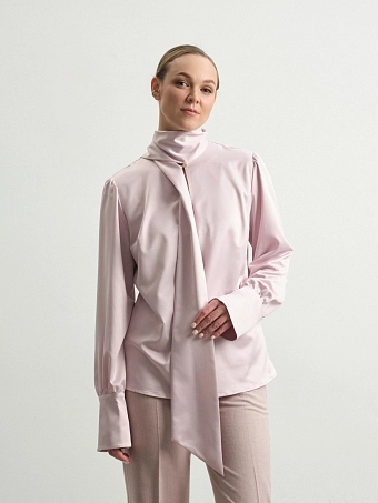 Розовая блуза с бантом Eranthis