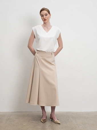 Юбка годе в оттенке слоновая кость