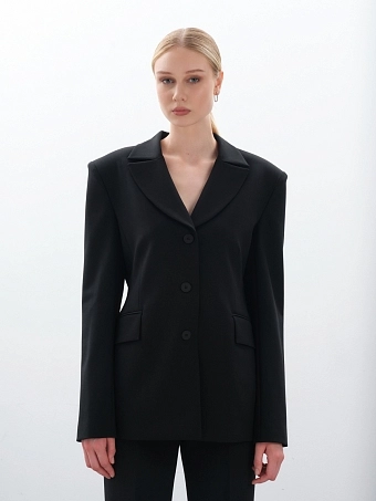 Черный силуэтный жакет black swan